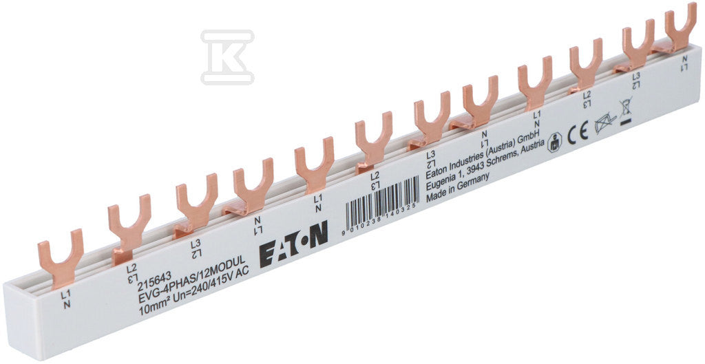 Szyna do łączenia aparatury modułowej EVG-4PHAS/12MODUL