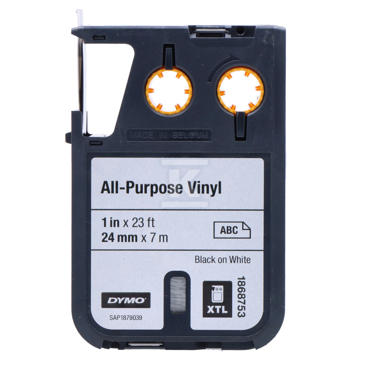 DYMO XTL taśma vinylowa trwała (24 mm), czarna na białym 7m długości