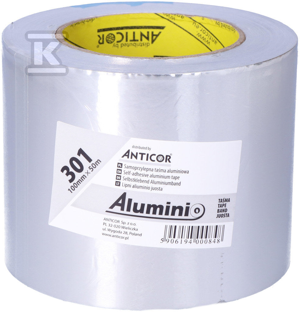 Taśma aluminiowa Aluminio 301, 100 mm x 50 m