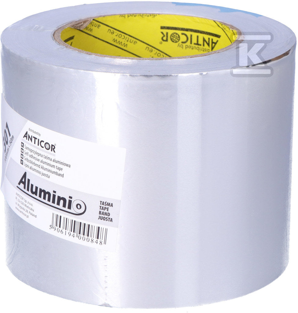Taśma aluminiowa Aluminio 301, 100 mm x 50 m