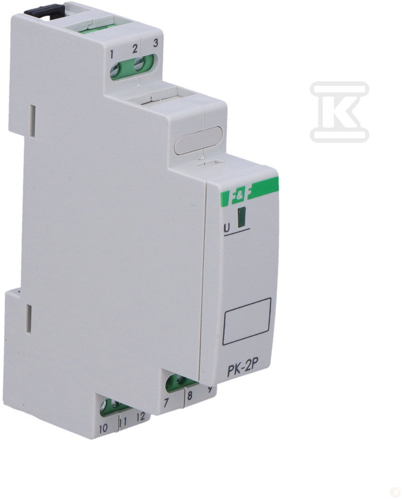 Przekaźnik elektromagnetyczny PK-2P 24V AC/DC, styk: 2P I=2x8A, 1 moduł
