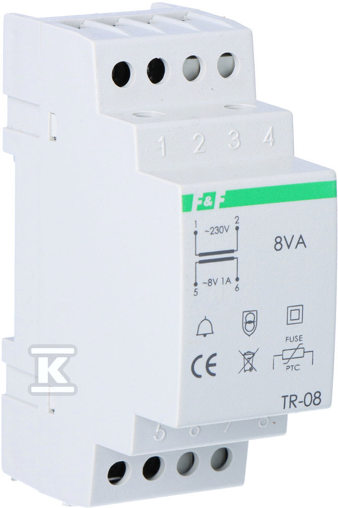 Transformator sieciowy TR-08 8VA, I=1A