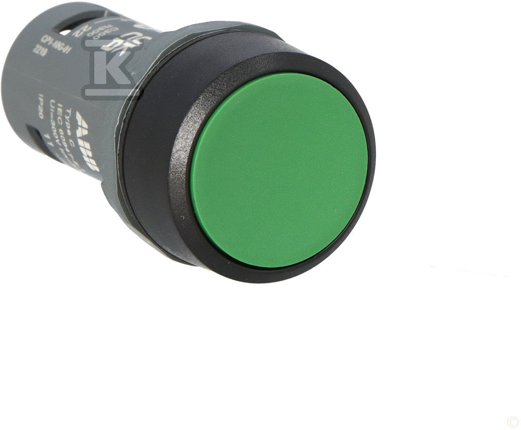 CP1-10G-01-Przycisk wklęsły 1NC zielony
