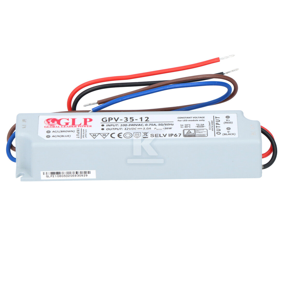 GLP zasilacz LED 12V 3A 35W