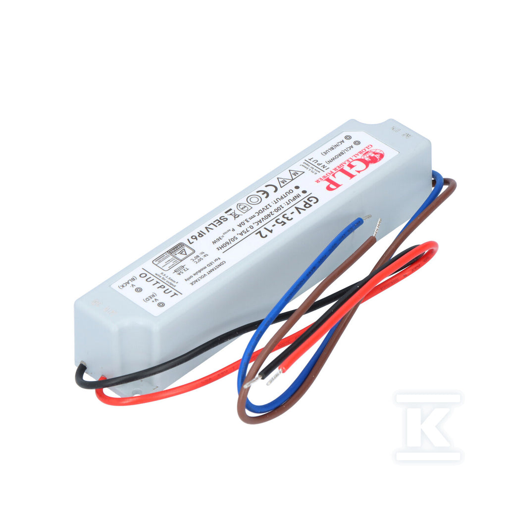 GLP zasilacz LED 12V 3A 35W