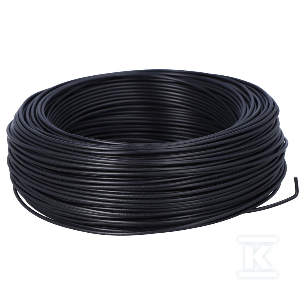 Przewód instalacyjny H05V-K (LGY) 1x1 czarny BK, jednożyłowy