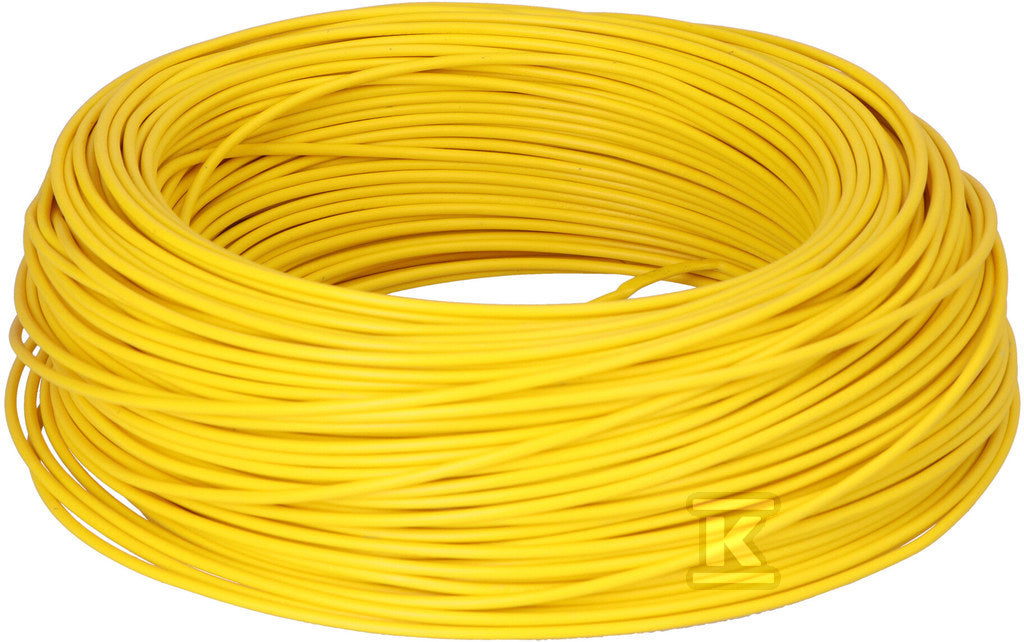 Przewód instalacyjny H05V-K (LGY) 1x0,75 źółty YE, jednożyłowy