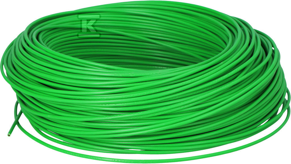 Przewód instalacyjny H05V-K (LGY) 1x0,75 zielony GN, jednożyłowy