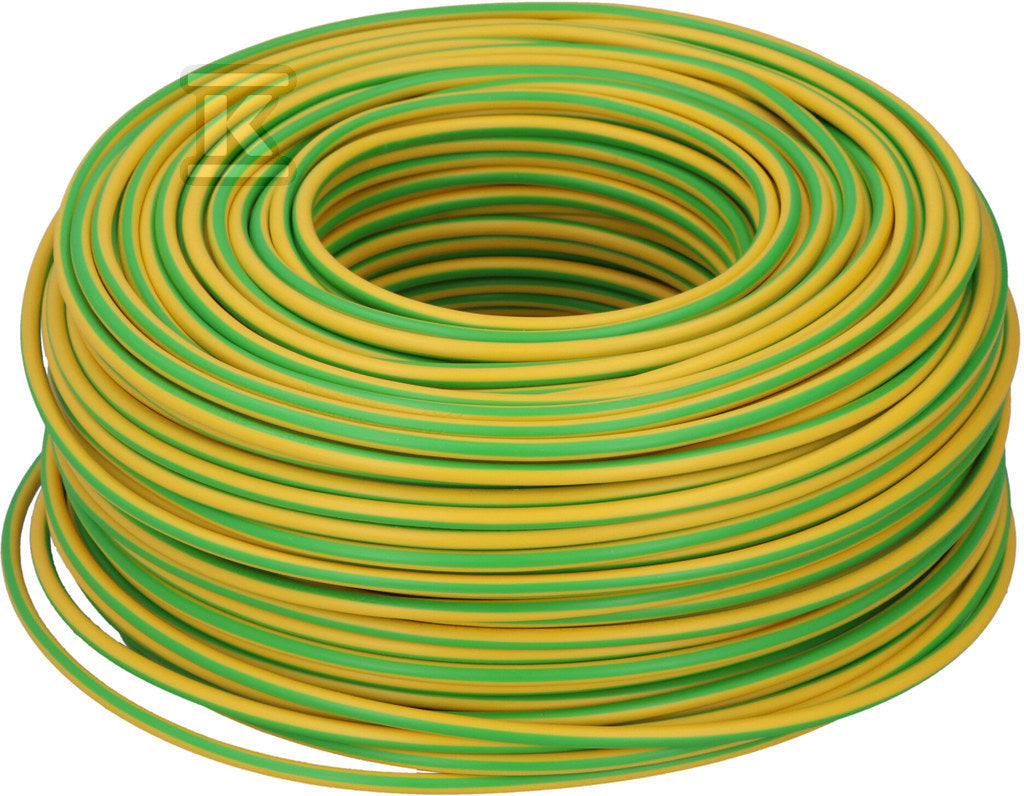Przewód instalacyjny H07V-K (LGY) 1x6 zielono-żółty GNYE, jednożyłowy