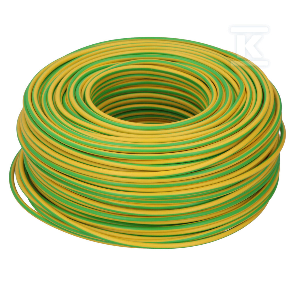 Przewód instalacyjny H07V-K (LGY) 1x6 zielono-żółty GNYE, jednożyłowy
