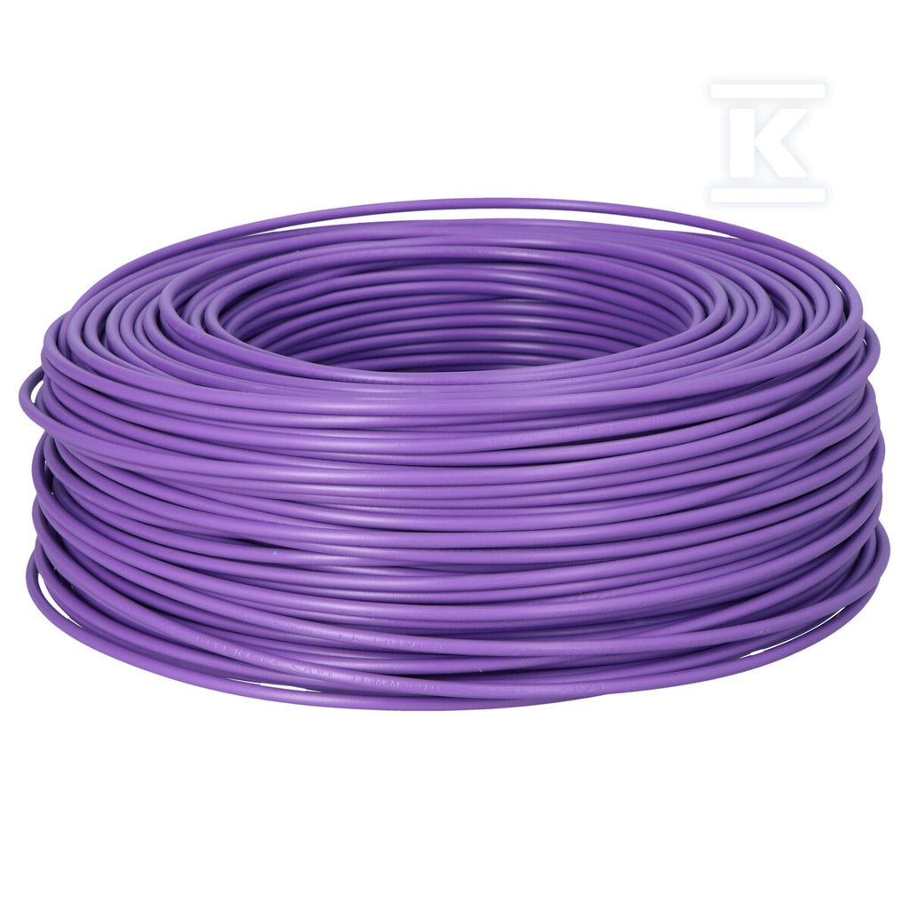 Przewód instalacyjny H07V-K (LGY) 1x1,5 fioletowy VT, jednożyłowy