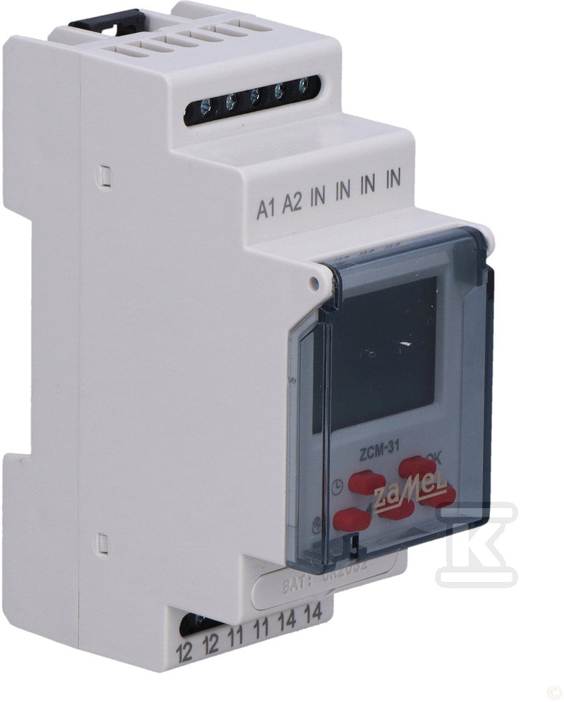 Programator czasowy 1-kanałowy, astronomiczny 230V AC ZCM-31