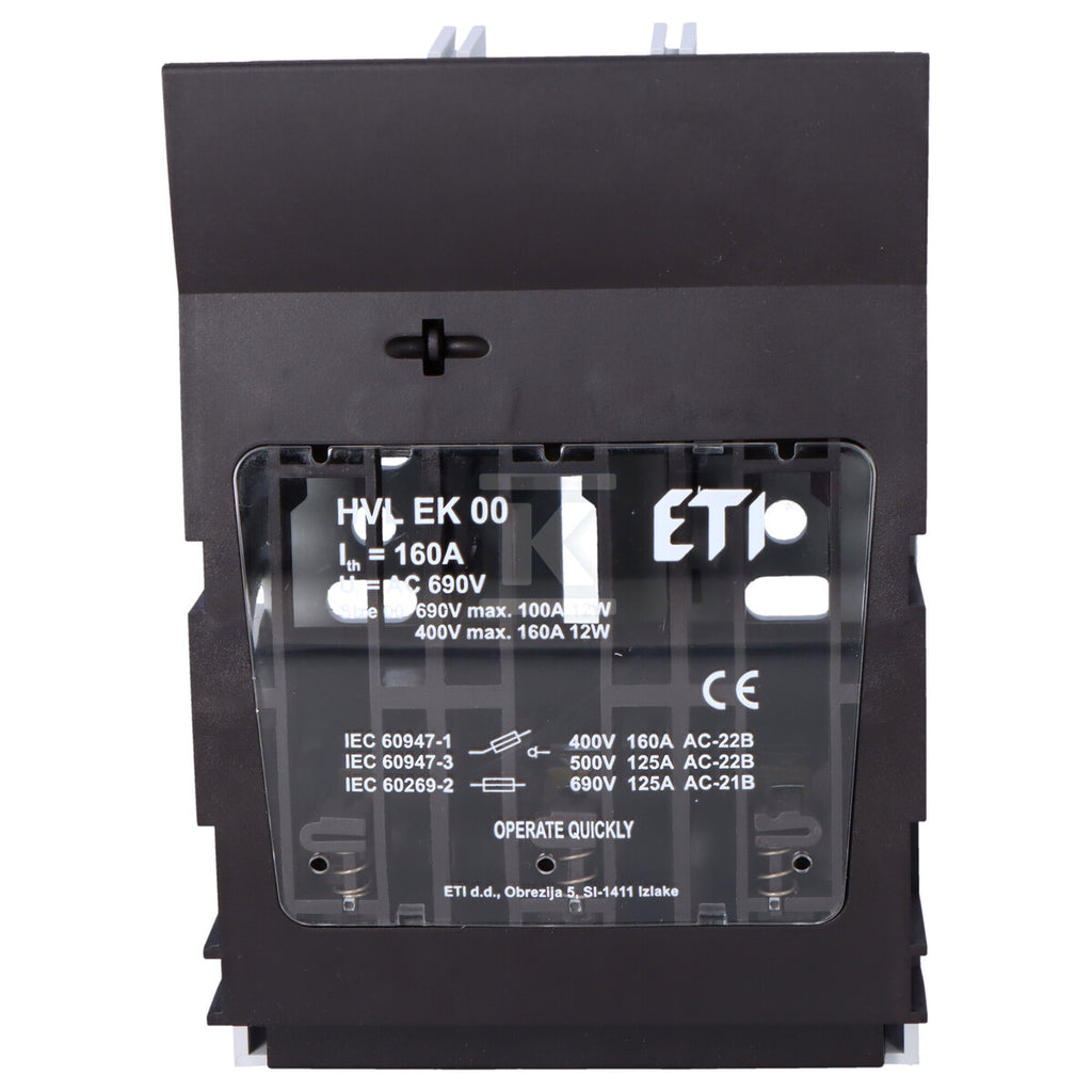 Rozłącznik bezpiecznikowy skrzynkowy 3-biegunowy HVL EK 00 3p M8