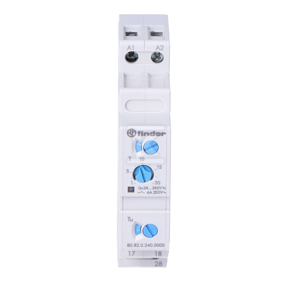 Przekaźnik czasowy modułowy 12...240VAC/DC, 2Z 6A 250V