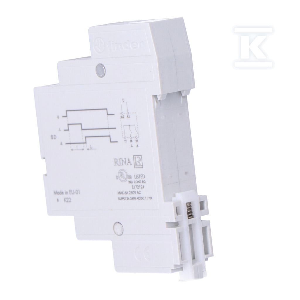 Przekaźnik czasowy modułowy 12...240VAC/DC, 2Z 6A 250V