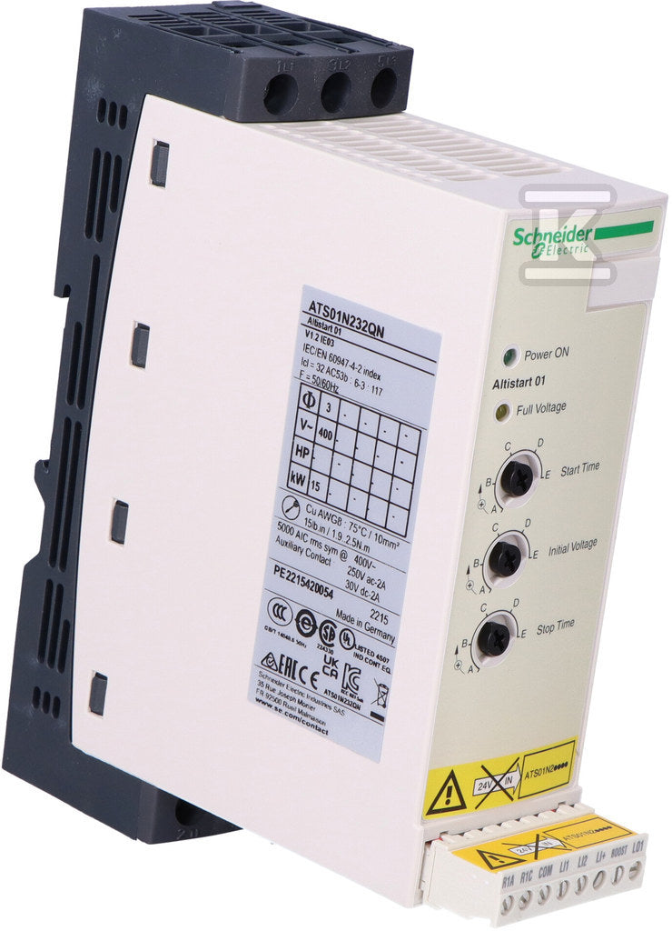 Układ łagodnego rozruchu ATS01 3-fazowe 380/415VAC 50/60Hz 15kW 32A IP20