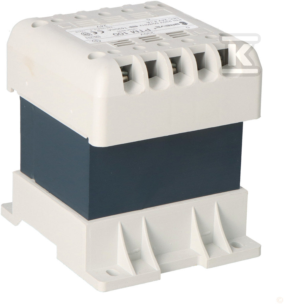 Transformator jednofazowy PTM 100 230/ 24V IP21 na szynę DIN TH-35 w obudowie