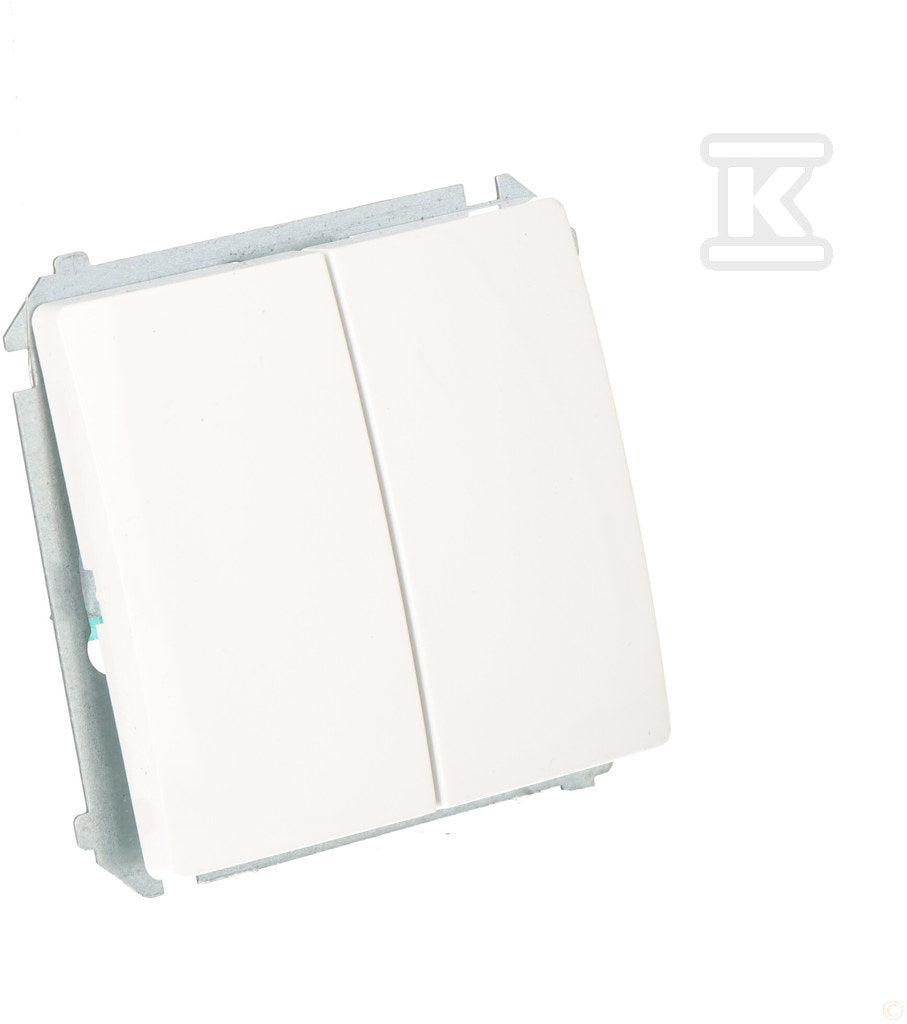 Łącznik schodowy podwójny z podświetleniem BMW6/2L.01/11 Basic moduł biały