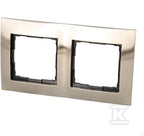 Ramka 2-krotna Metalowa Inox - IP20 / IP44, inox Simon54
