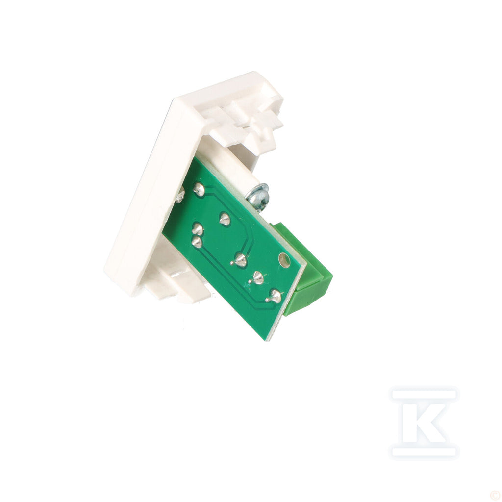 Płytka K45/2 gniazda mini-jack 22,5x45mm + wkład, zaciski śrubowe, biały