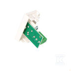 Płytka K45/2 gniazda mini-jack 22,5x45mm + wkład, zaciski śrubowe, biały