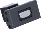 Płytka K45/2 adapter HDMI-HDMI 22,5x45mm + wkład, grafit