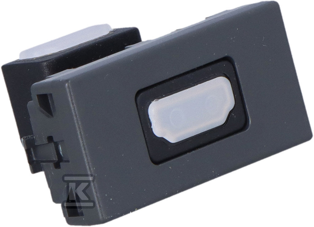 Płytka K45/2 adapter HDMI-HDMI 22,5x45mm + wkład, grafit