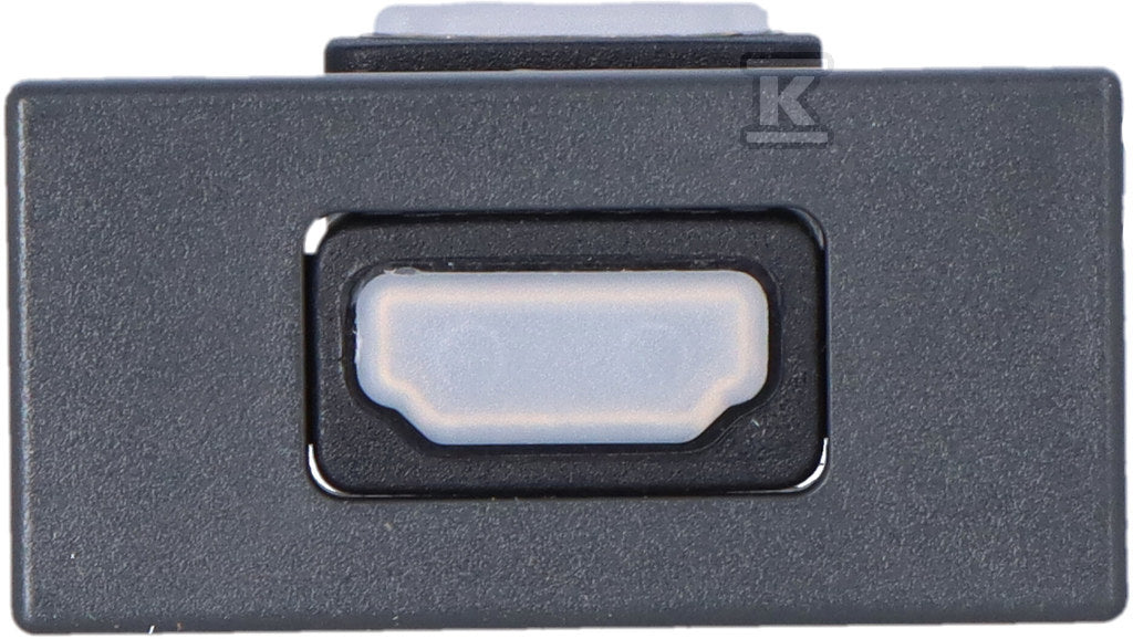 Płytka K45/2 adapter HDMI-HDMI 22,5x45mm + wkład, grafit