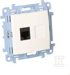 Gniazdo komputerowe pojedyncze RJ45 kategoria 5e (moduł), biały Simon10