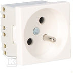 Gniazdo K45 z uziemieniem 16A/230V~, szybkozłączki, biały