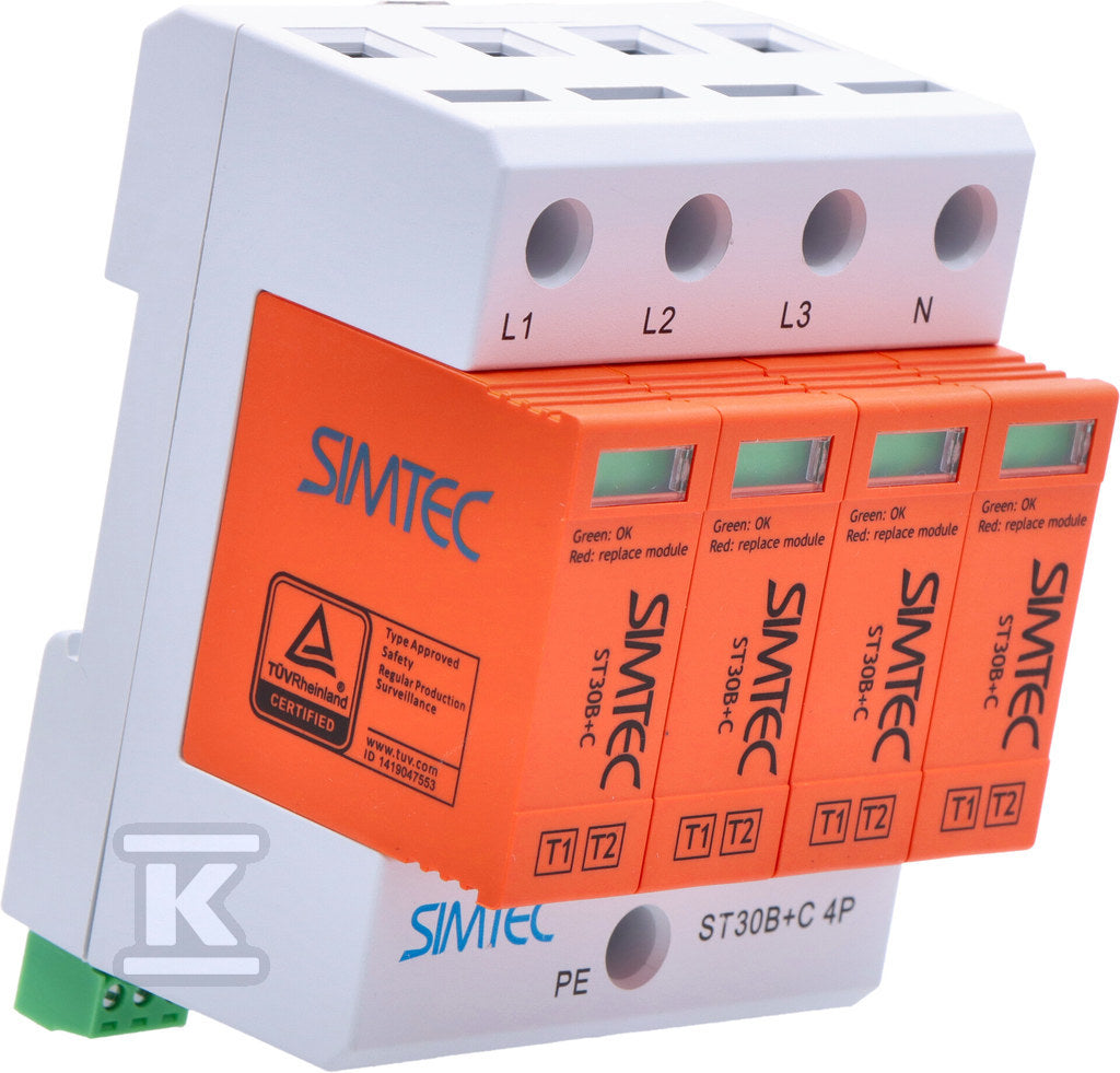 Warystorowy ogranicznik przepięć SIMTEC (B+C) ST30B+C4P