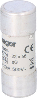 Wkładka bezpiecznikowa cylindryczna CH-22 22x58mm gG 100A 500VAC