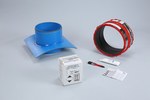 HSR-Komplet montażowy woda deszczowa SN12 do rur głównych DN/OD 200-2400, podłączenie DN/OD 400, SDR 34, kolor niebieski