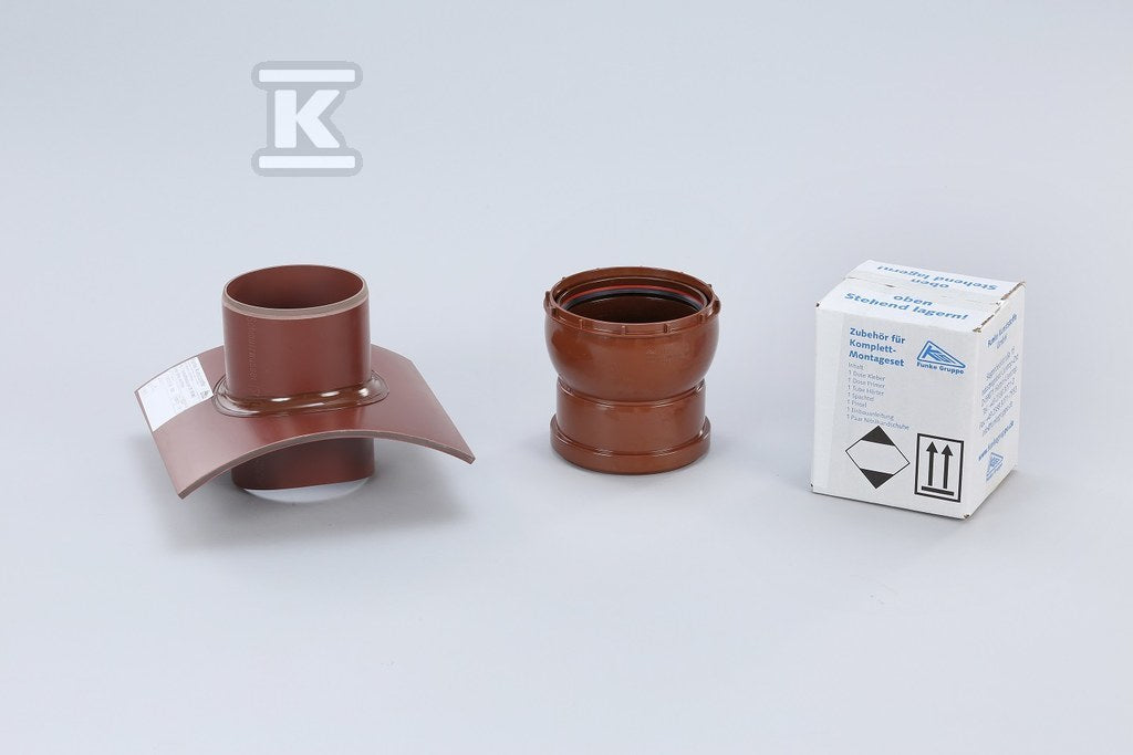HS-Komplet montażowy ścieki SN 12 do rur głównych DN/OD 200-2400, podłączenie DN/OD 200, SDR 34, kolor brązowy
