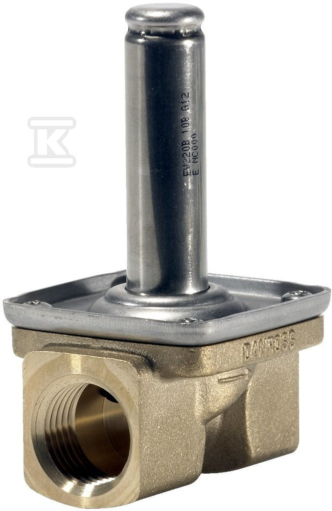 Zawór elektromagnetyczny odcinający EV220B 10B NC, G1/2", 0,1-20/10 bar, Kv 1,5 m3/h, mosiądz/EPDM, bez cewki, atest PZH