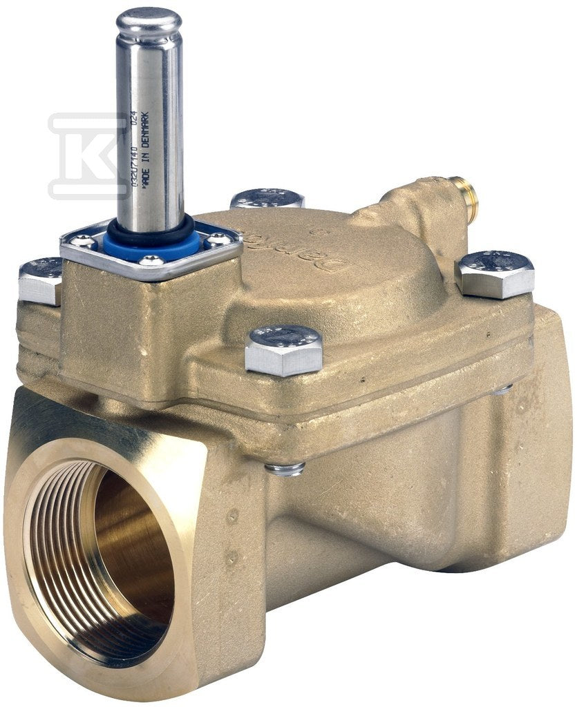 Zawór elektromagnetyczny odcinający EV220B 40B NC, G1 1/2", 0,3-16 bar, Kv 24 m3/h, mosiądz/EPDM, bez cewki, atest PZH, CNBOP