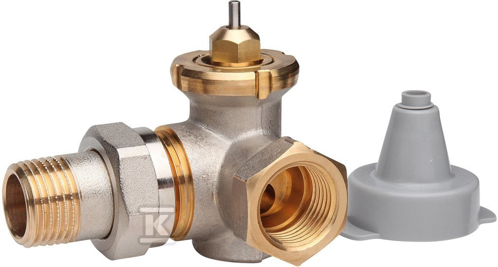 Zestaw RTL: zawór prosty FJVR 15 i głowica biała Danfoss 003L1080