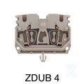 Blok zacisku przelotowego, złącze sprężynowe, Ciemnobeżowy, 2.5 mm2, 24 A, 800 V, liczba przyłączeń: 4, ZDUB 2.5-2/4AN/RC