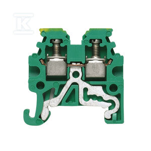 Zacisk PE, złącze śrubowe, zielony / żółty, 1.5 mm2, 400 V, liczba przyłączeń: 2, liczba poziomów: 1, TS 15, V-0, Wemid, WPE 1.5/R3.5
