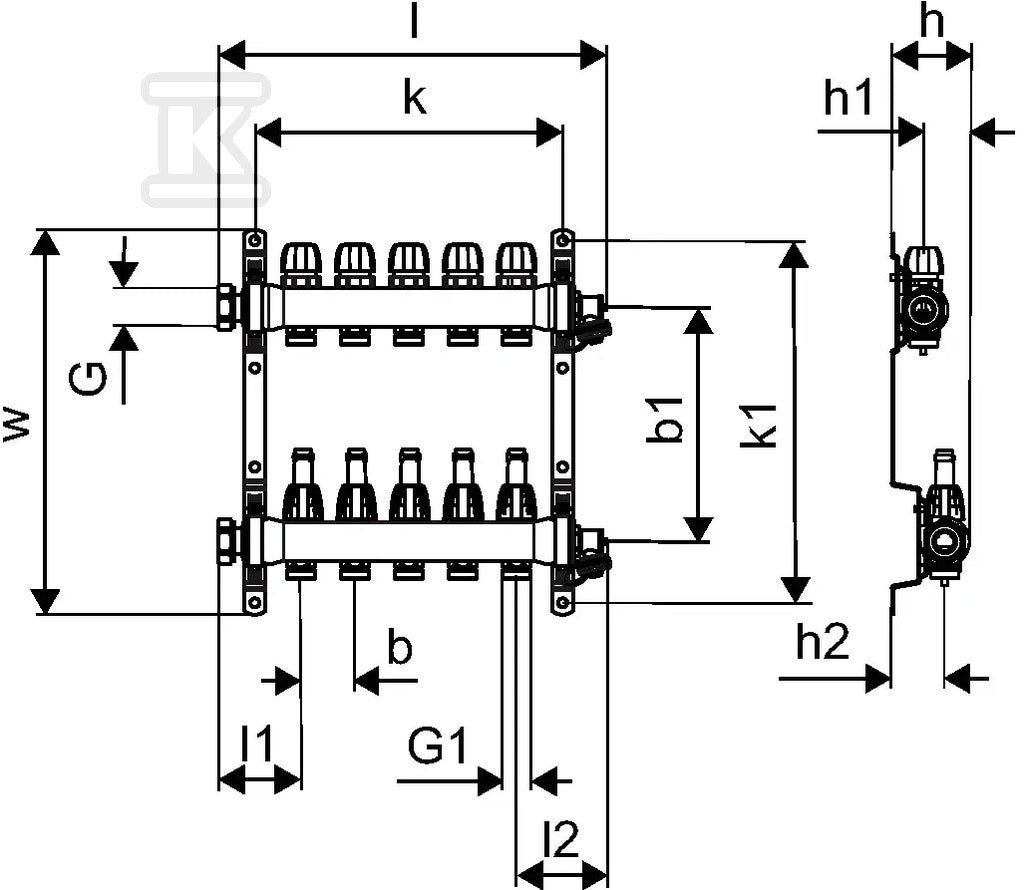 Rozdzielacz Vario S FM 7xG3/4 Euro - G1