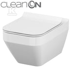 Miska wisząca WC bezkołnierzowa z ukrytym montażem Crea New CleanOn prostokątna, bez deski