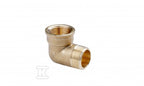 Kolanko mosiężne 6/4" nakrętno-wkrętne żółte