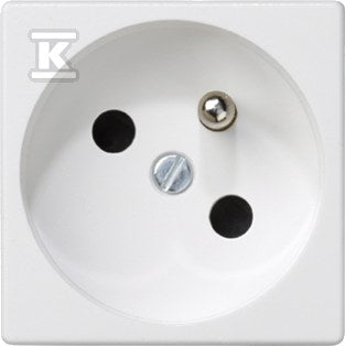 Gniazdo K45 z uziemieniem 16A/230V~, szybkozłączki, biały
