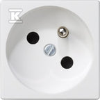 Gniazdo K45 z uziemieniem 16A/230V~, szybkozłączki, biały