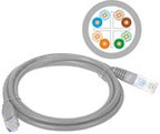 Patchcord U/UTP kat.6 PVC 3.0m szary