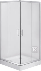 Kabina prysznicowa Onnline kwadratowa, profil chrom, szkło szron 80x185