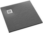 Brodzik kompozytowy 3.3101/S/ST-M2 Stabilsound Plus Grey Stone 90x90x3,5 cm "Kalait", kwadratowy z maskownicą M2