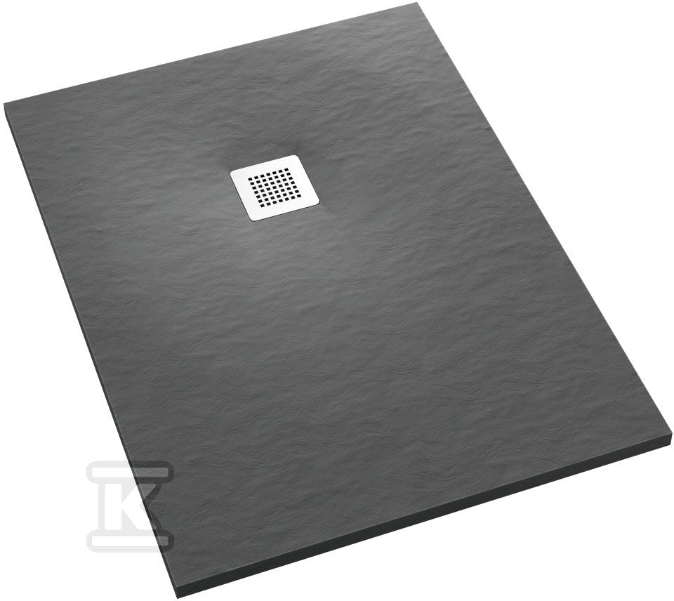 Brodzik kompozytowy 3.3131/S/ST-M2 Stabilsound Plus Grey Stone 100x180x4 cm "Kalait", prostokątny z maskownicą M2