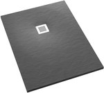 Brodzik kompozytowy 3.3155/S/ST-M2 Stabilsound Plus Grey Stone 80x90x3,5 cm "Kalait", prostokątny z maskownicą M2