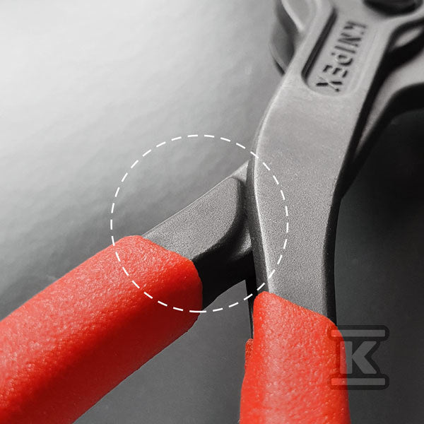 TwinGrip® Szczypce chwytające czołowe Z antypoślizgowego tworzywa sztucznego fosforanowana, szara 200 mm